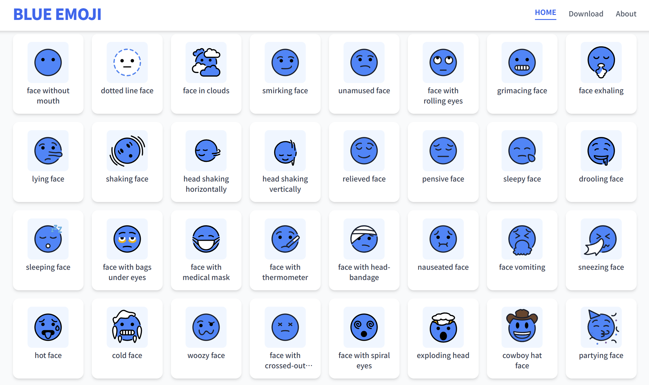 next.js写个blue emoji的网站