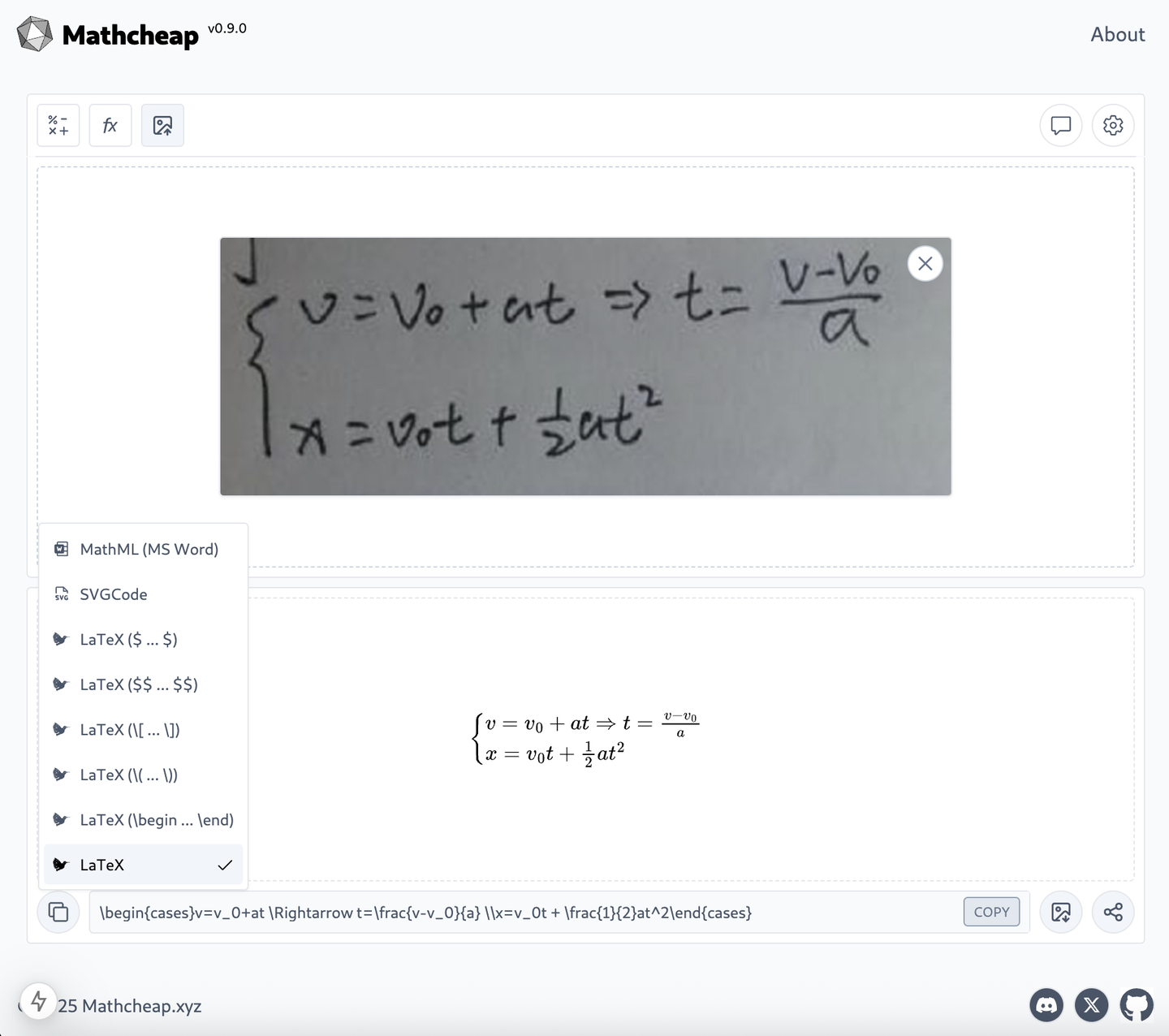 一个免费的 Mathpix Snip 替代方案